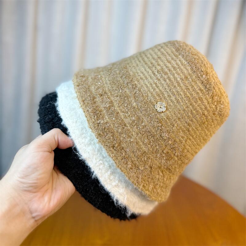 Fisherman Hat Women's Autumn and Winter Korean Style Large Head Circumference Showing Face Small Bucket Hat Fashion Versatile Basin Hat