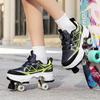Kids/ Mens Four-wheel Deformed Walking Shoes Men's/Women's Roller Skates Children's Skates Boys'/ Girls' Sports Shoes