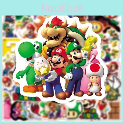 50ks Super Mario Bros Vodotěsné Opakovaně použitelné Lepicí Nálepky Dekorace Pro Skateboard