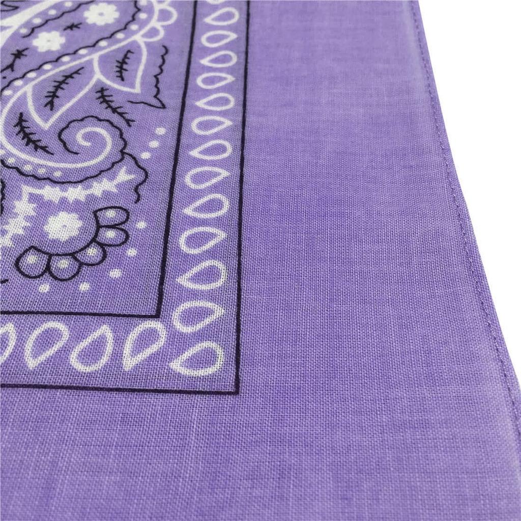 Trifong bandana purple paisley cotton 100% large cashew pattern 55cm x 55cm