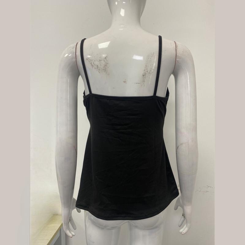 Europäisches und amerikanisches Sommer-Blumendruck V-Ausschnitt Slim Fit rückenfreies Oberteil