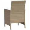 Vidaxl 3-Cz. Bistro Furniture Set with Cushions, Mixed Beige, PE Rattan