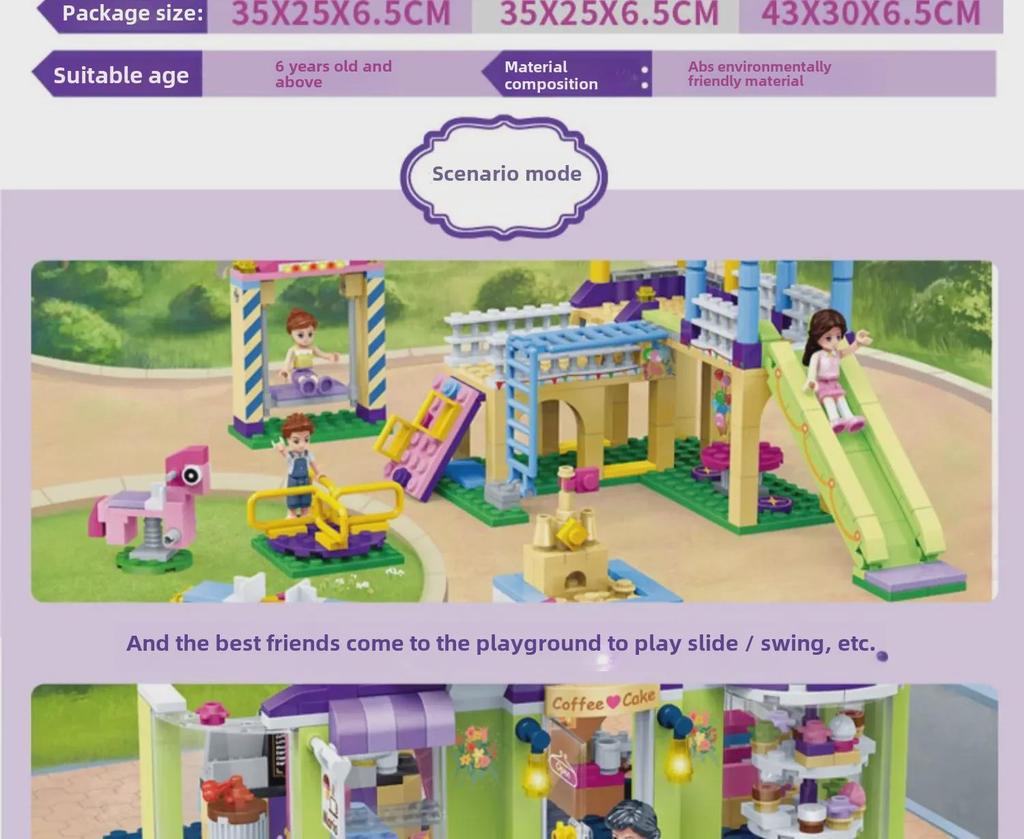 Kompatibilní s Lego: Goody 9611 Princess Fantasy Castle Building Blocks - Puzzle montážní hračky pro dívky