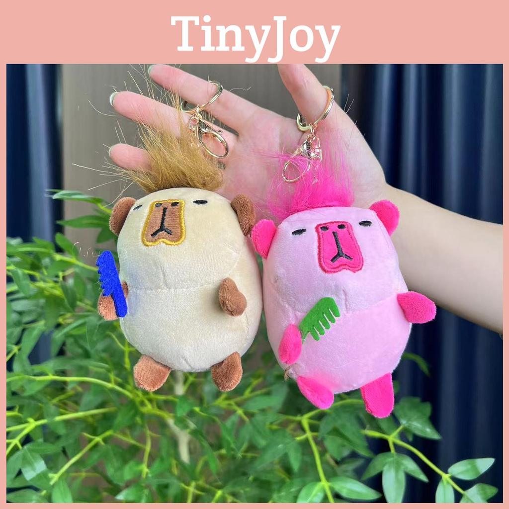 Creative Capybara Quirky Plush Toy Keychain Fun Backpack Decoration Cute Gift