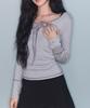 Mileko Stitch Ribbon T Grey