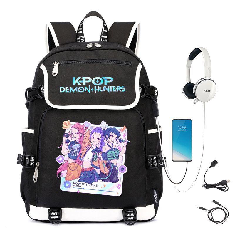 School Bag College Wind Large Capacity Middle School High School Student Cartoon Backpack