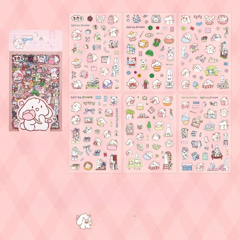 1 Set Cute Korean Cartoon Cute Hand Account Graffiti Stickers for Bicycle Hand Account Pencil Case Decals