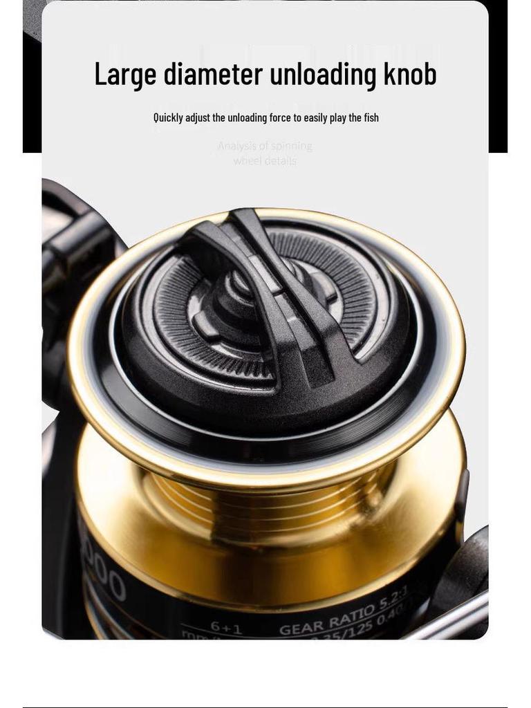 All-Metal Double Rocker Sea Fishing Reel - Long Cast, Gapless Design