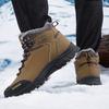 39-46 Men Winter Snow Boots For Waterproof Leather Sneakers Super Warm Men's Boots Outdoor Male Hiking Boots Work Shoes Size 39-48