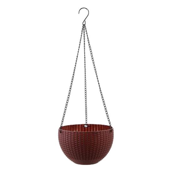 

Self-absorbing Flowerpot Rattan-like Weaving Texture And Absorbent Rope Flower Pot with Hanging Chain Planter for Indoor Outdoor S кофейный
