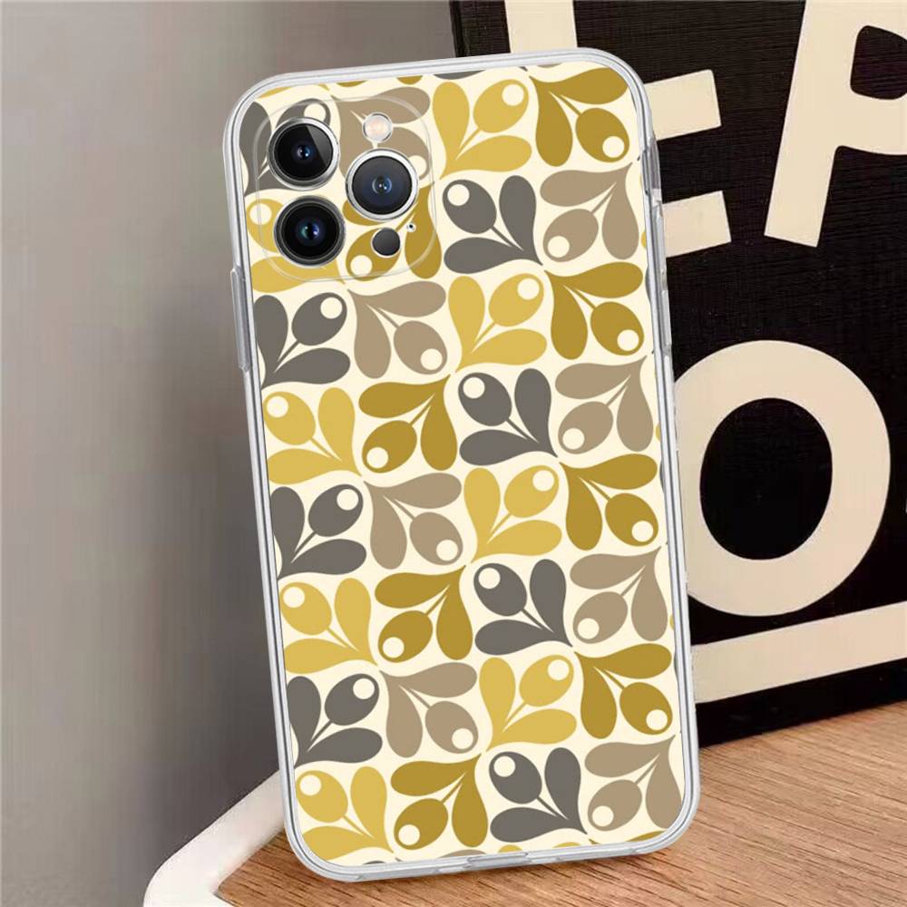 Multi Stem Orla K-Kiely Folio Phone Case For IPhone 16 15 8 7 6 6S Plus X SE XR XS 14 11 12 13 Mini Pro Max Mobile Case