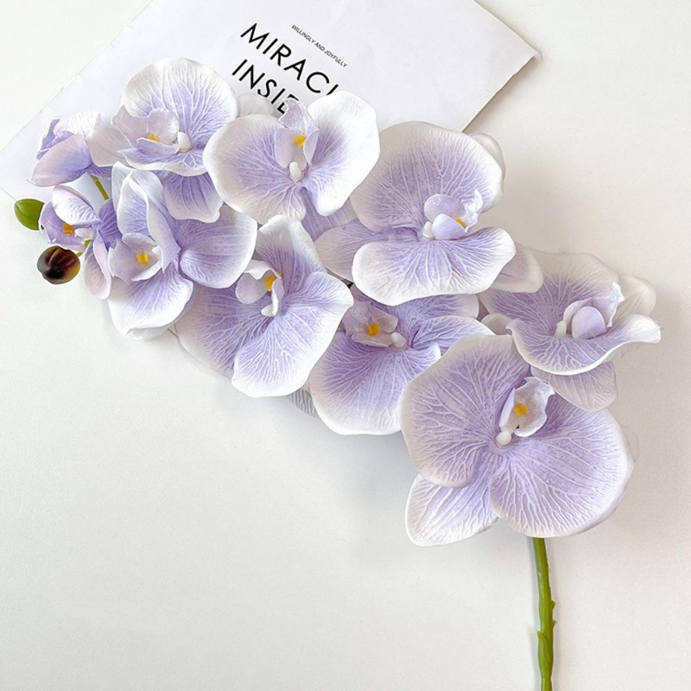 Iron Wire Inner Lining Artificial Butterfly Orchid Fake Phalaenopsis Flower Wedding Decoration