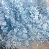 50x125cm Bleu Clair Rose Broderie Dentelle 3D Fleur Tissu Tissu pour Robe Vêtement Fond pour Mariage Senior Tournage en Direct