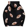 Ladies' Loose Comfortable Casual Fashionable Rugby Print Hooded Sweatshirt
