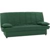 3-seater Click Clack Bench - 100% Cotton Fabric Green - Contemporary Style - L 190 X D92 Cm - MILA