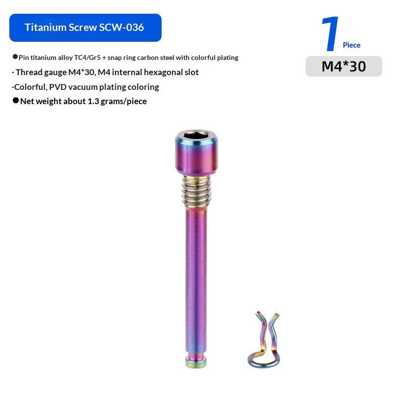 Bicycle Hydraulic Disc Brake Pad Fixing Bolts M4 Titanium Alloy Corrosion Resistant Inserts for Cycling Upgrade Accessories