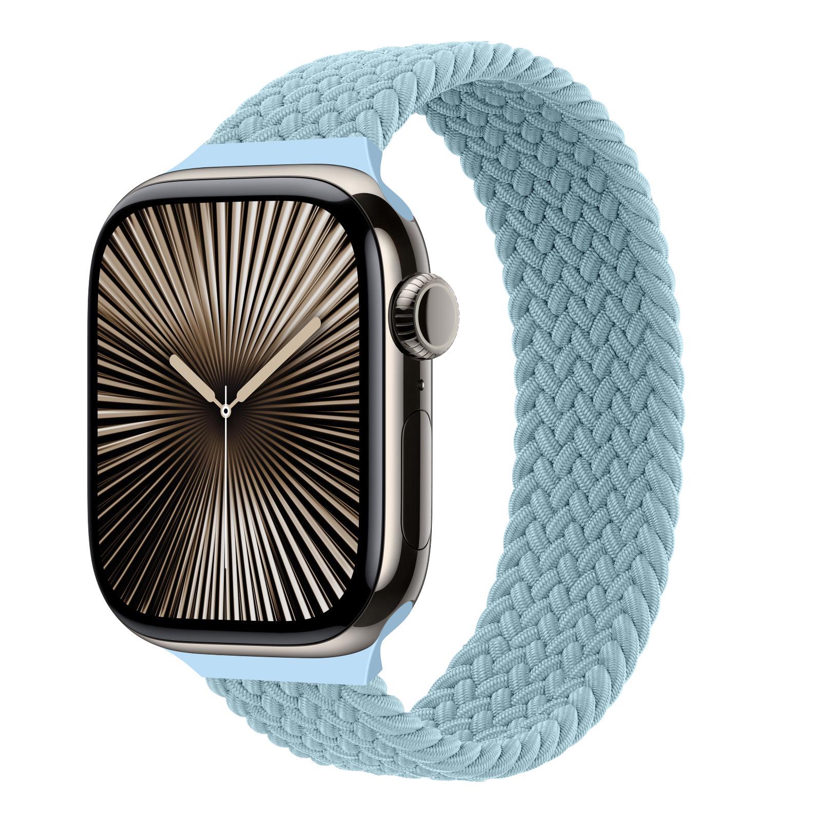 

Совместимый плетеный нейлоновый ремешок Solo Loop для Apple Watch Series 8/9/10/11 и iWatch 4/5 Тонкий дизайн с сужением 42-49mm (Extra Large)