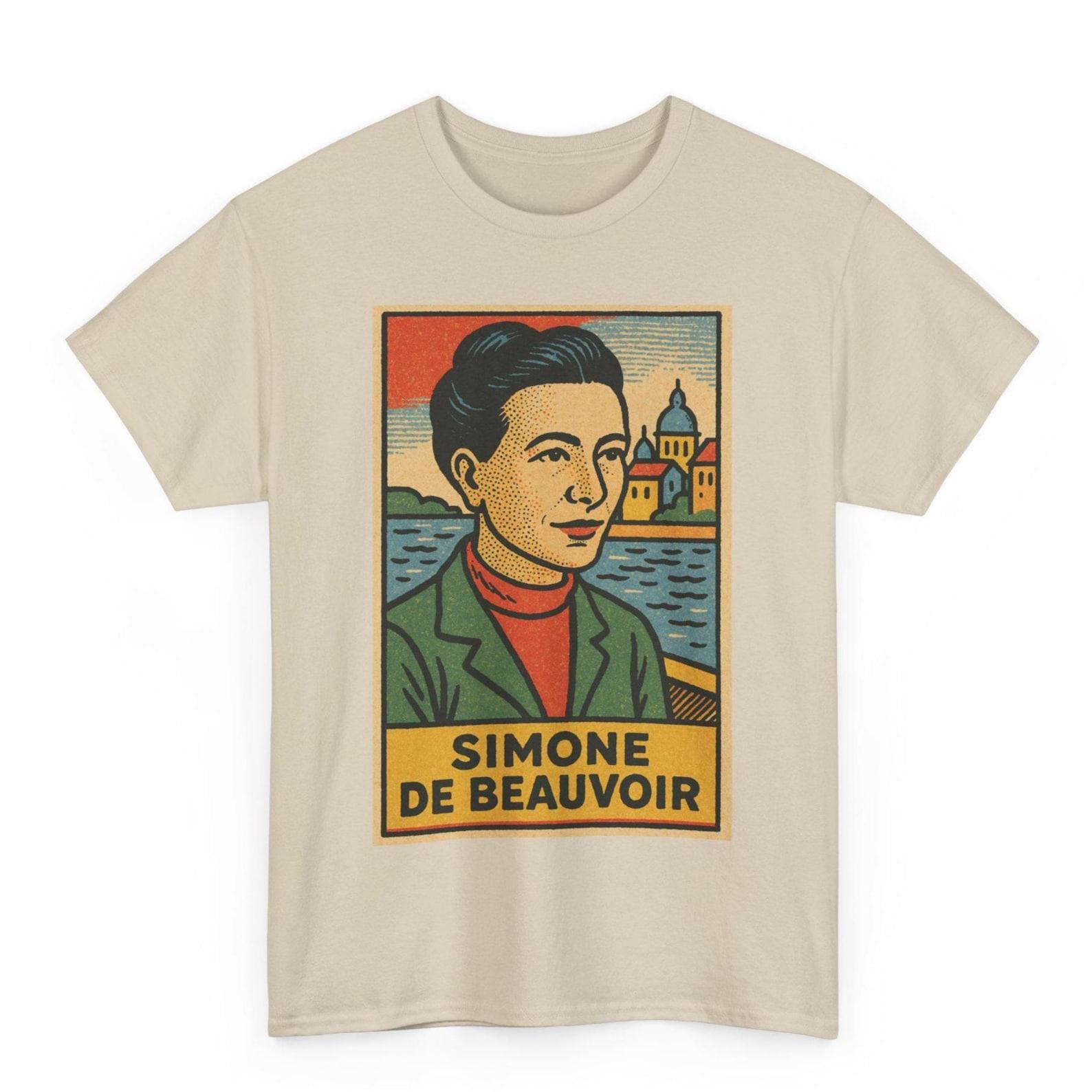 Simone de Beauvoir T-Shirt: Retro Comic Feminist Icon Tee S