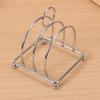 Stainless Steel Toast Rack Space Saving Easy to Clean Bread Stand 3 Slice Slot Loaf Slice Holder for Home, Gathering, Table Cafe
