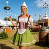 Women’s Oktoberfest Dress Style Off Shoulder Short Sleeve Skirt with and Decorative Bodice for Festival Costume