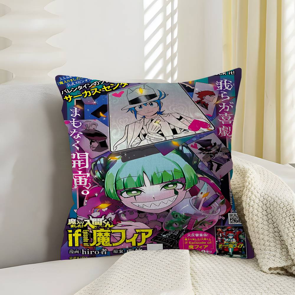 Anime Welcome To Demon School! Iruma Kun Personalized picture text home decorative pillows Household Gifts 45x45cm