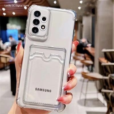 Porte-cartes Sac Étui Transparent Pour Samsung Galaxy S25 S24 S23 Ultra S22 Plus S21 S20 FE A55 A54 A53 5G A13 A14 A34 A32 A52 A33