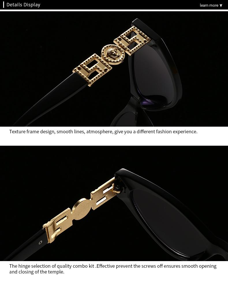 Trendy Cat-Eye Sunglasses for Women and Men Cross-Border Fashion Narrow Model Street Style Lh214