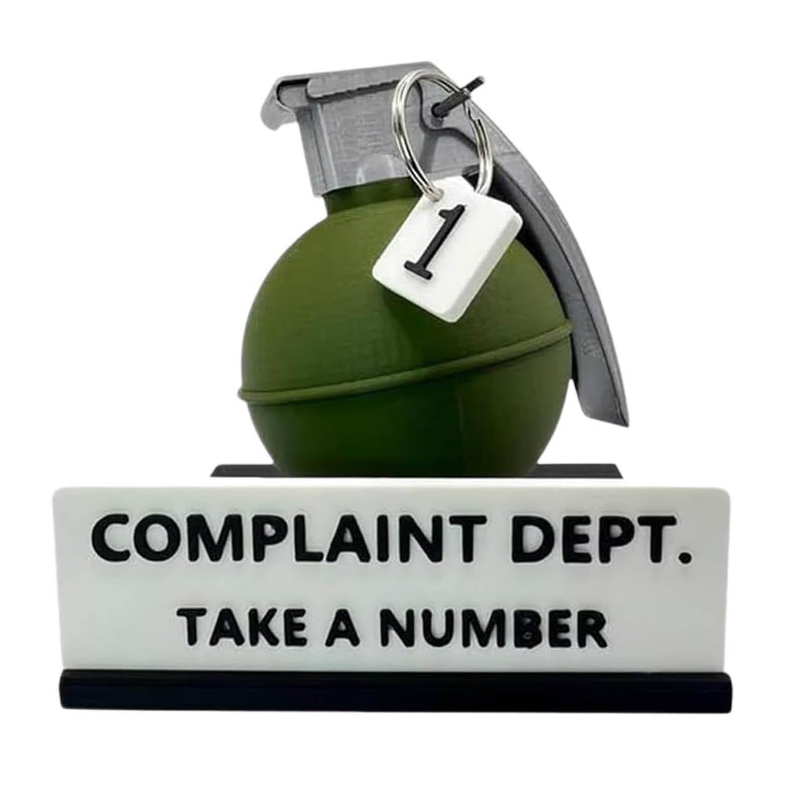 

Табличка «Отдел жалоб» 3D-печать подарок, Смешная табличка «Отдел жалоб» декор с номерком, Подарок прикол для вашего коллеги One Size
