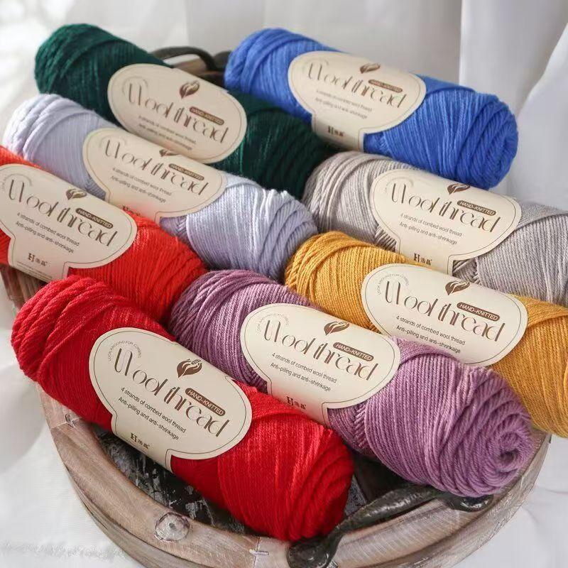 

100g Dopamine Medium Coarse Yarn,Hand Woven Sweater,Scarf,Coat,Hat,Hand Woven Premium Wool DIY Knitting&Crocheting