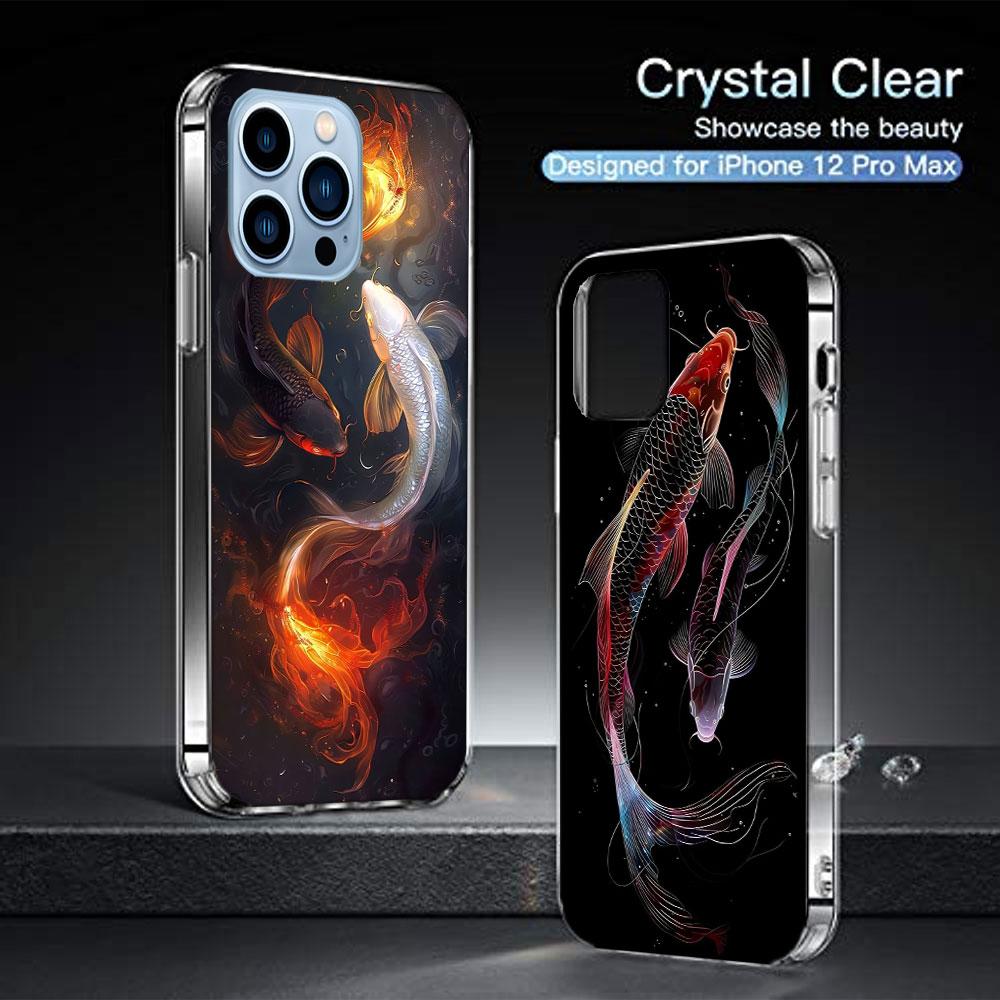 Majestic Koi Fish Cases Phone Case For Iphone 17E 16E 17 Air 16 Pro Max 15 Pro 14 Plus 11 13 12 Mini Cover Cases Compatible with