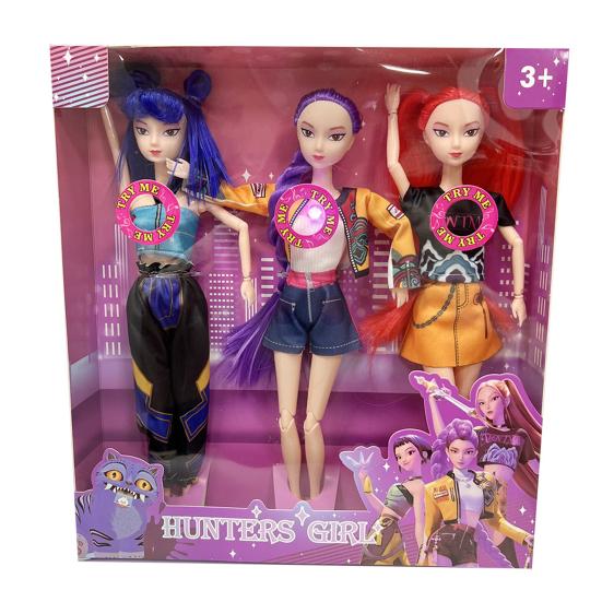 1/3Pcs Kpop Hunter Girl Doll Movable Joints Girl Action Figure Decoration Animated Movie Character