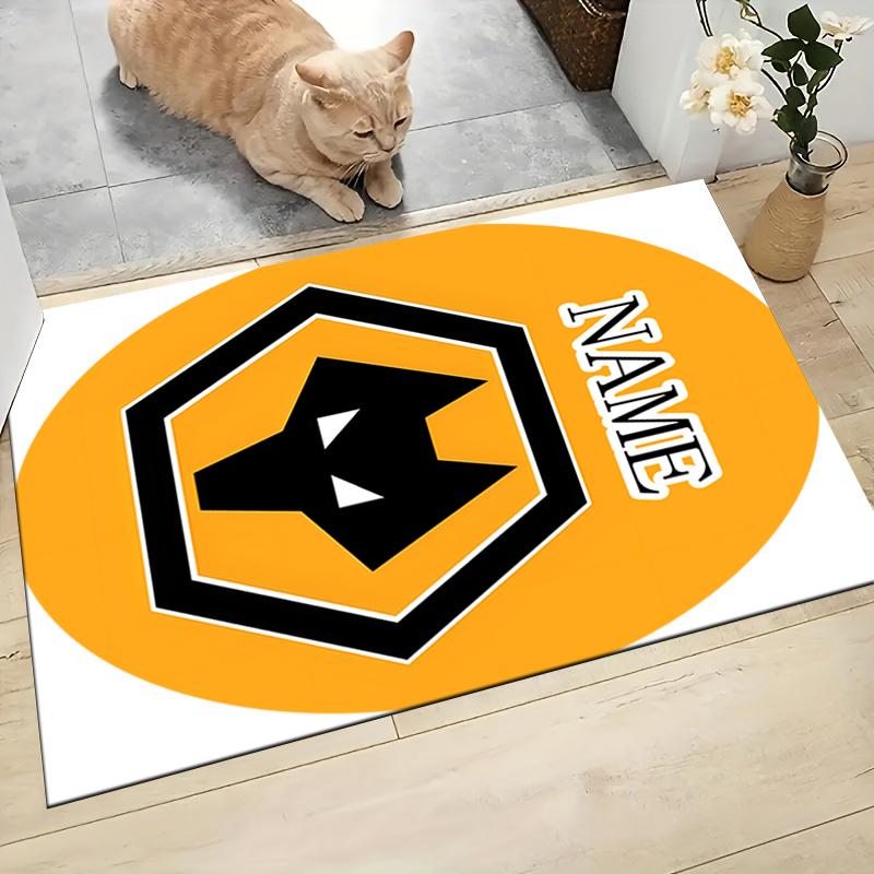 Custom Name Nautical Crest Emblem Carpet Rug Customizable Soft Washable Anti-Slip Home Living Room Sofa Mats Personalized Rug. 0909200