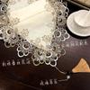 Lace Embroidered Table Runner Fabric Dining Table and Coffee Table TV Cabinet Shoe Cabinet Dust-Proof Towel Cloth