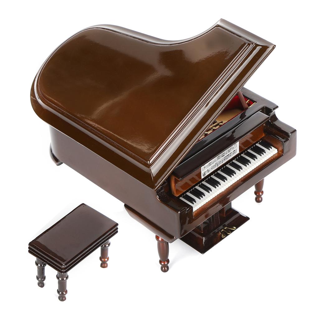 Miniature Piano Model Ornaments Wooden Musical Instrument Bedroom Living Room Furniture Decoration