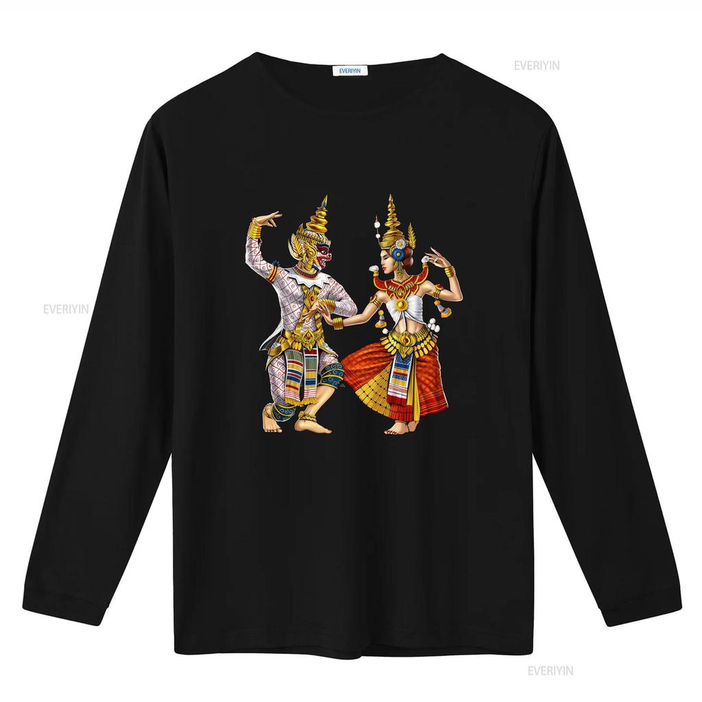 Cambodian Khmer Traditional Dance Apsara Cambodia Dancers T Shirt Unique Cultural Print for Fashion Lovers vintage Washed
