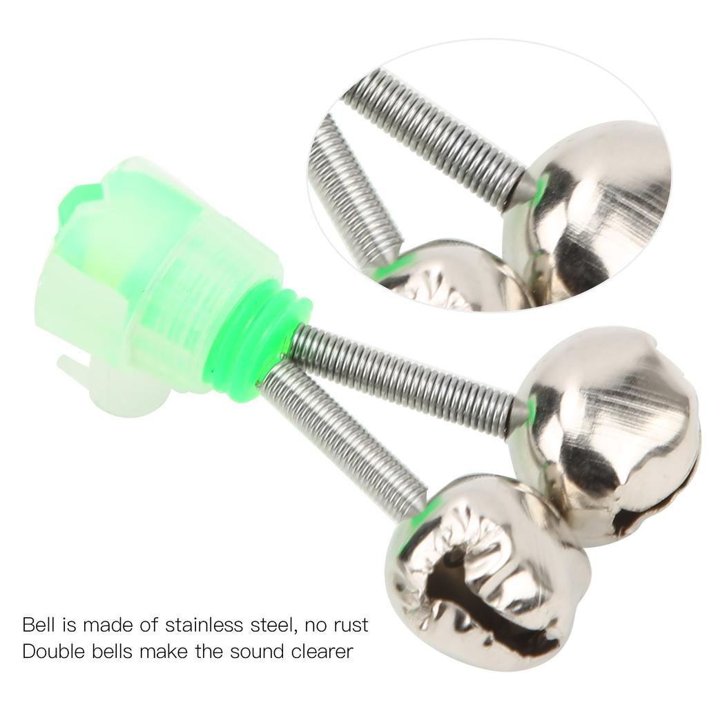 10PCS Fish Bite Alarm, Outdoor Fishing Rod Bite Alarm, Double-Coil Bell, Dedicated Bell, Fishing Bell