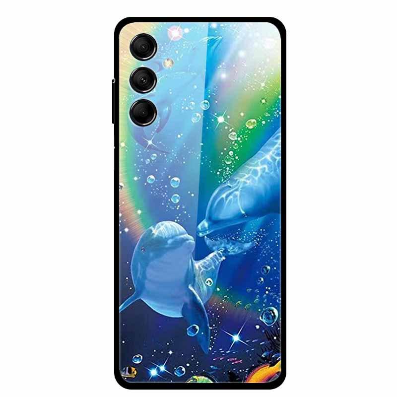 Kreative Landschaft Tierkunst Gehärtetes Glas Hülle für Samsung M14 5G