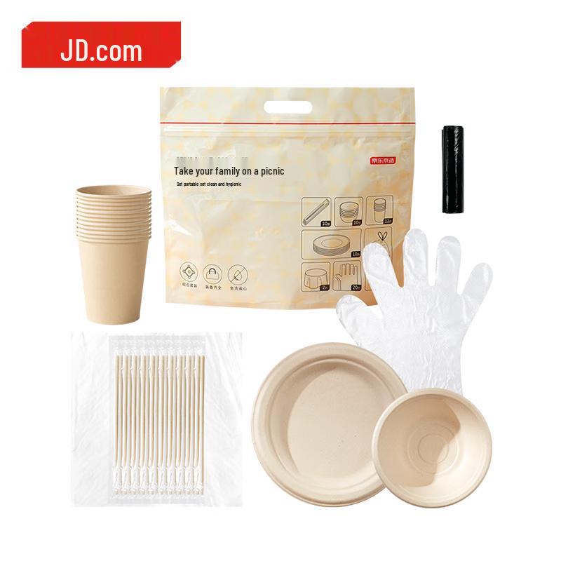 Eco-Friendly Disposable Camping Tableware Set