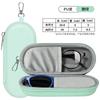 Eyeglasses Case Dual Glasses Sunglasses Organizer with Zipper Closure Eyewear Storage Box for Men Women Travel