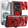 Case for Xiaomi Redmi Note 15 Pro 4G, with Ring and Camera Protection - Red - 2 Tempered Glasses
