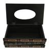 Book Shaped Wooden Tissue Box Decorative Vintage Napkin Storage Box for Massage Shop Red
