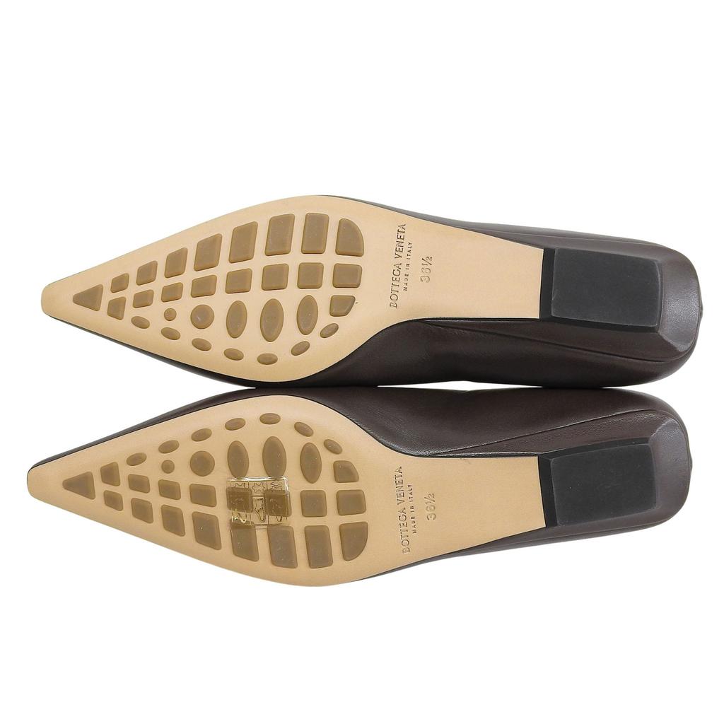 Excellent BOTTEGAVENETA Pumps Dark Brown Leather Women 36.5 Used