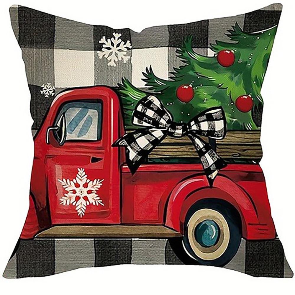 

Christmas Pillowcases: Let it Snow, Merry Christmas, and Festive Designs Sofa bed cushion cover, New Year home decoration 16x16Inch