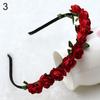 Rose Flower Crown Festival Headband Wedding Garland Floral Hairband Accessory