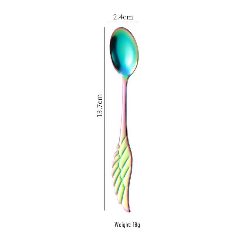

ZISIZ Iridescent Stainless Steel Wing Stirring Spoon Set