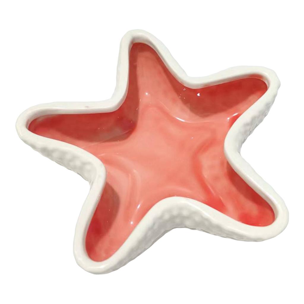 Ceramic Jewelry Storage Holder Multi-Purpose Decorative Ring Trinket Tray Cute Ocean Trinket Plate Watch Keys Candle Holders