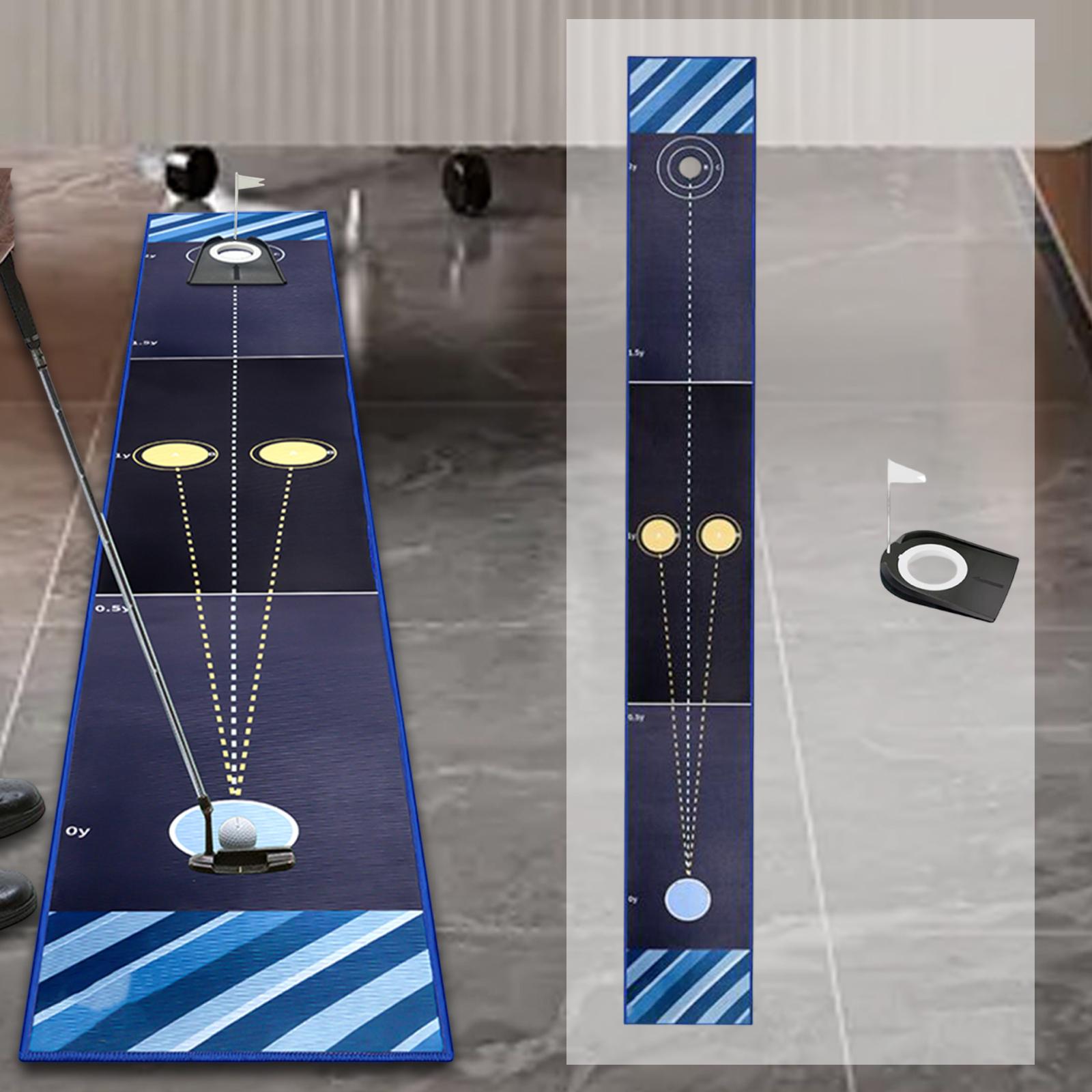 

Golf Putting Mat Training Aid Lightweight Non Slip Multifunction Improve Accuracy for Backyard Office Garden Lawn Beginners чорний