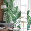 Tropical Plant Leaves Tulle Curtains for Living Room Sheer Curtain for Bedroom Kitchen Blinds Voile Curtains