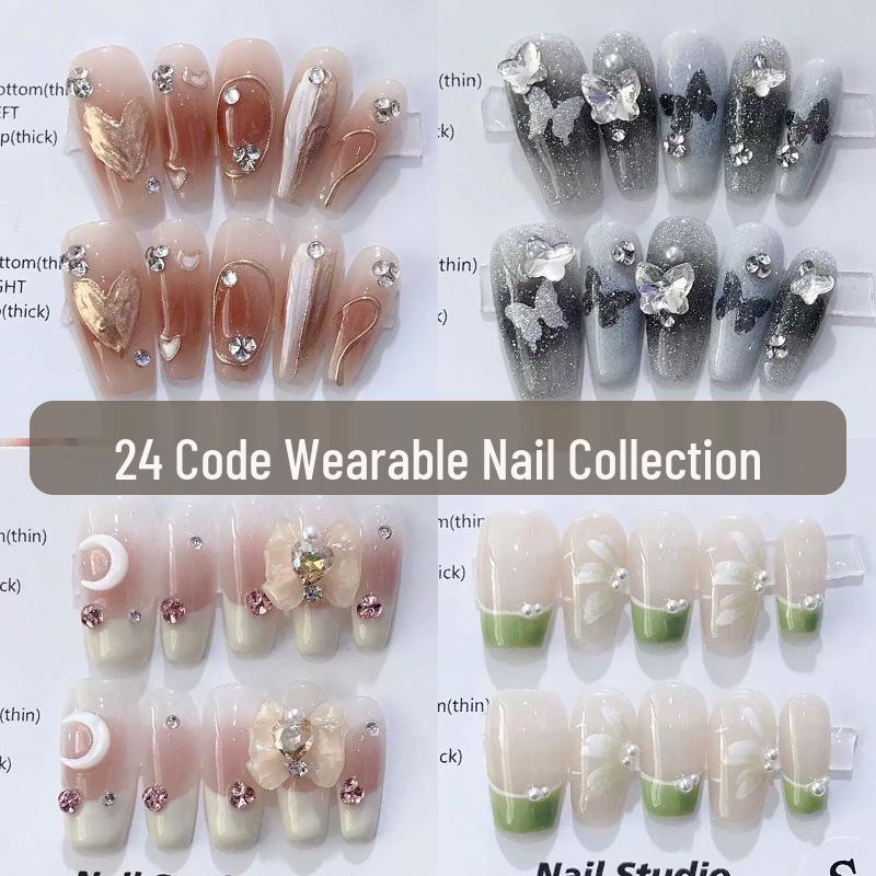 

Autumn/Winter Handmade Wearable Nail Art Collection: Long & Short Styles