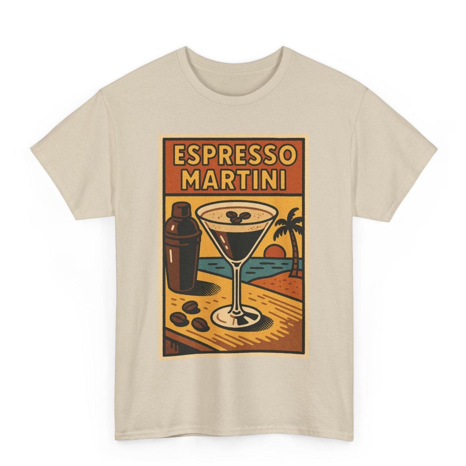 Espresso Martini T-Shirt: Retro Comic Cocktail Graphic Tee 4XL
